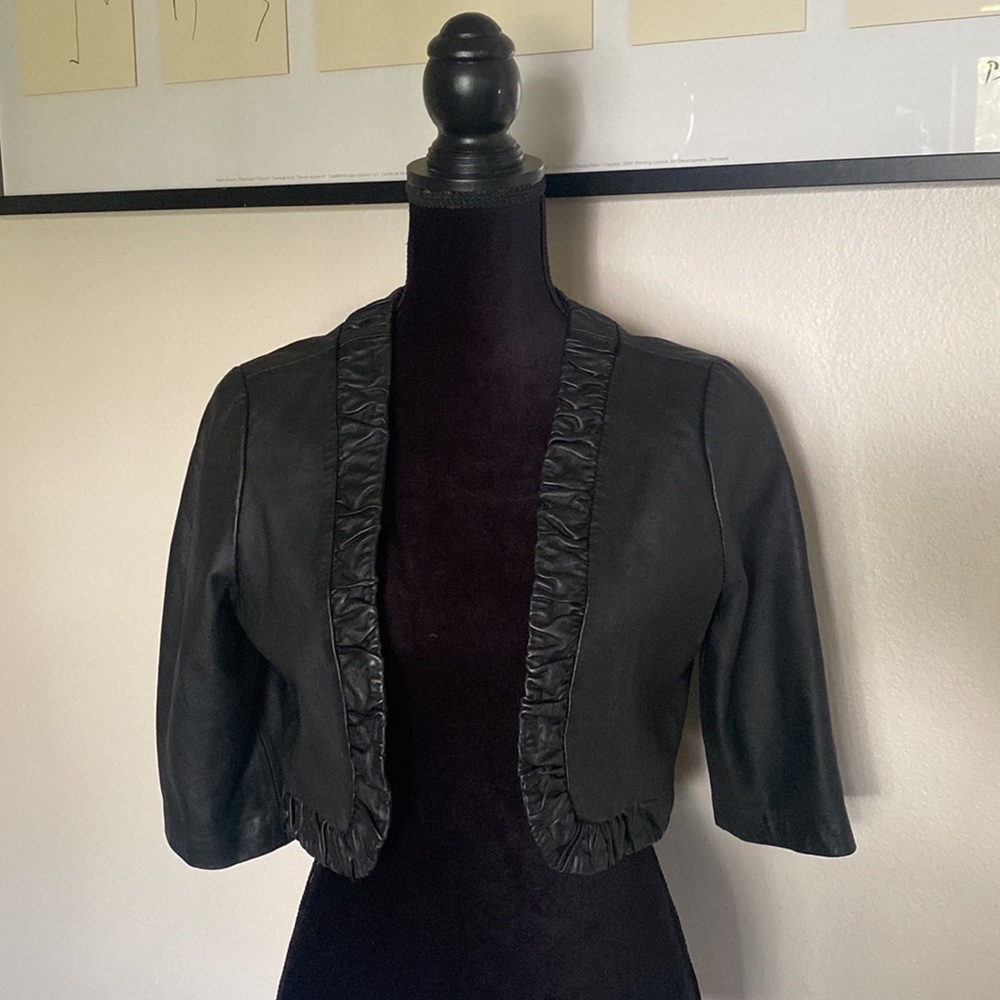 Bcbgeneration Crop Leather Jacket - image 5